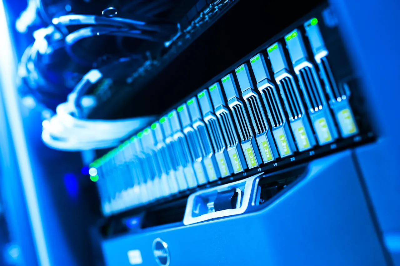 Server rack with organized cables